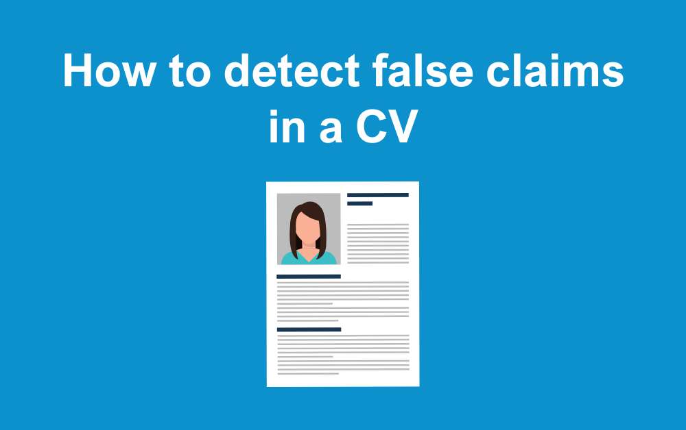 How to detect false claims in a CV