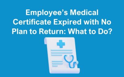 What should I do when an employees medical certificate runs out and they have no intention of returning back to work?