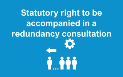 I believe that there is no statutory right for employees to be accompanied during a redundancy consultation process – is this correct?